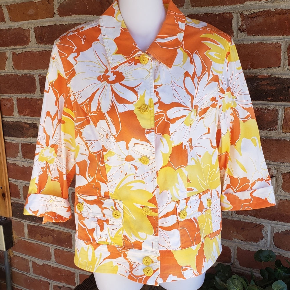 🏡DV  New Coldwater Creek 3/4 Sleeve Jacket Sz 12